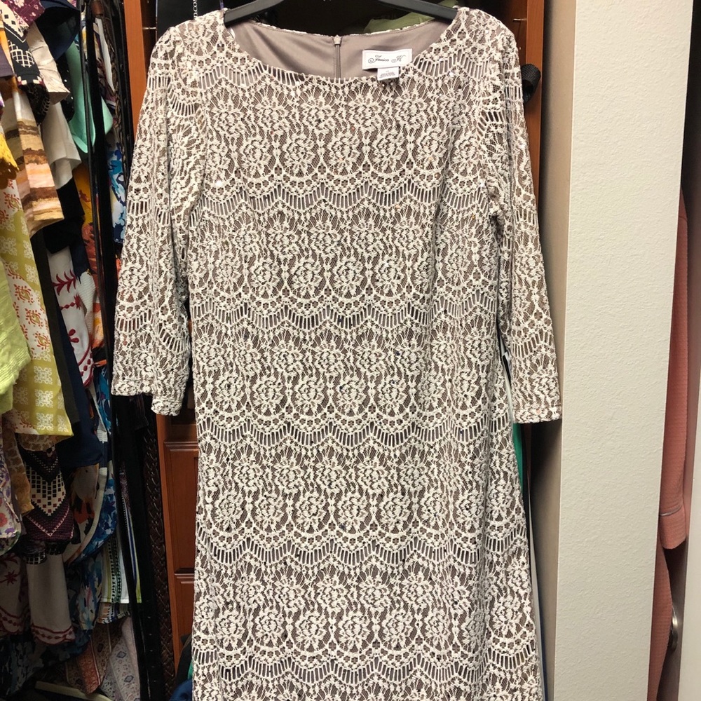 Little white dress 3/4 sleeve bridal or engagement